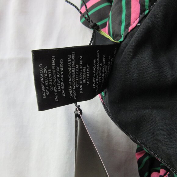 Paul Tazewell Wicked Bubble Mini Skirt Black Green Pink Stripes Size XL NWT - Picture 13 of 14